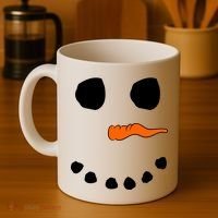 Snowman Big Face Coffee Mug thumb 4