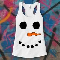 Snowman Big Face Women's Tank Top thumb 3