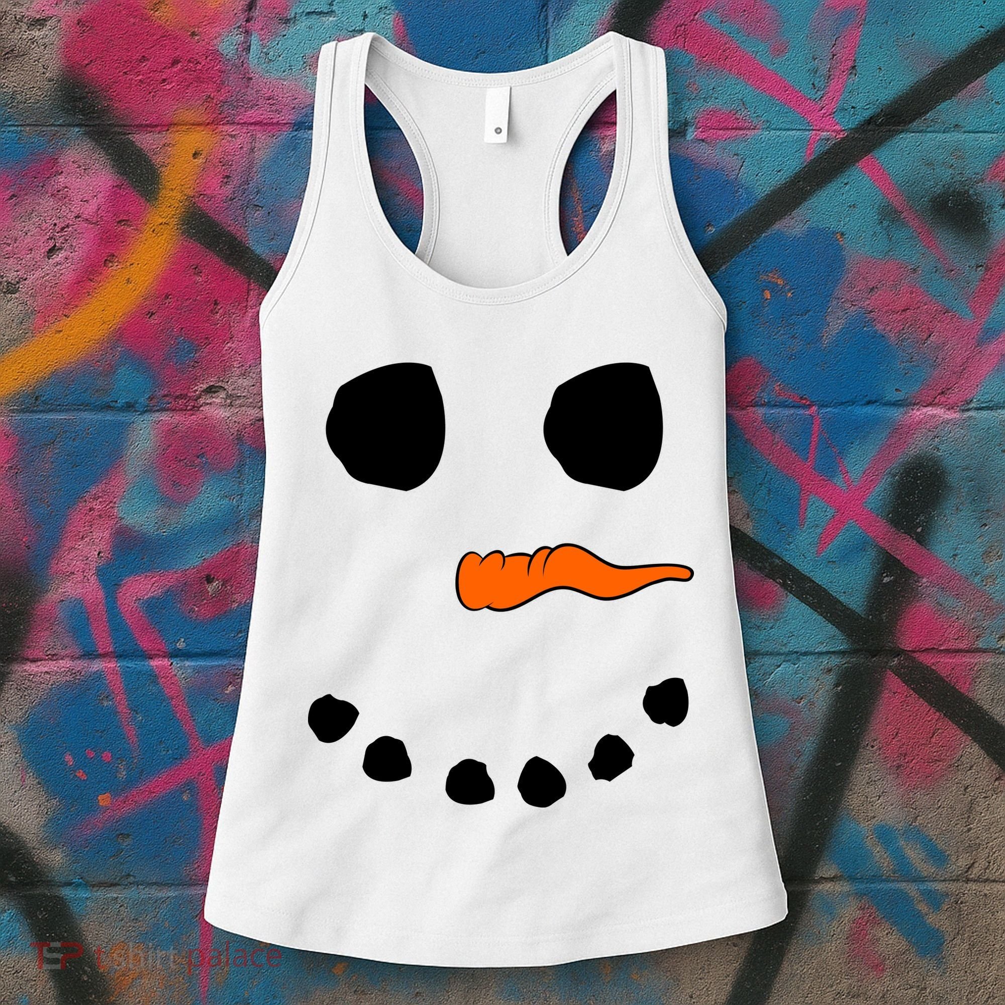 Snowman Big Face Women's Tank Top