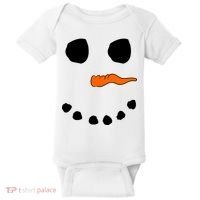 Snowman Big Face Baby Bodysuit thumb 0