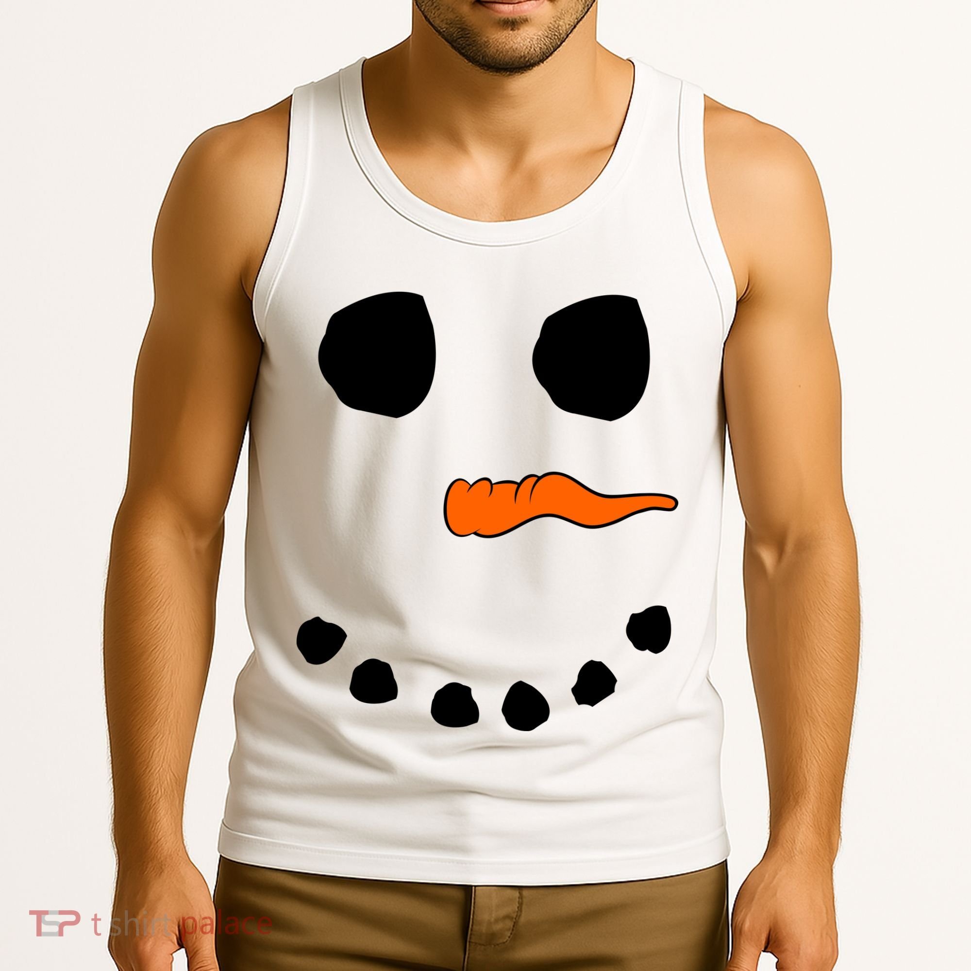 Snowman Big Face Tank Top