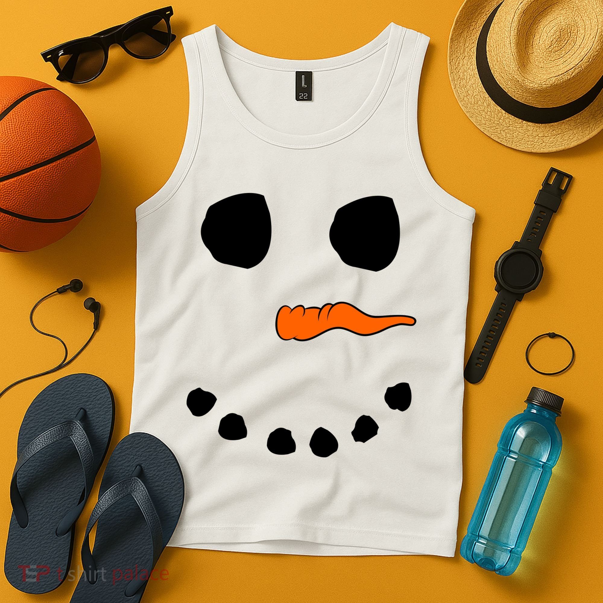 Snowman Big Face Tank Top