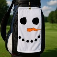 Snowman Big Face Golf Towel thumb 2