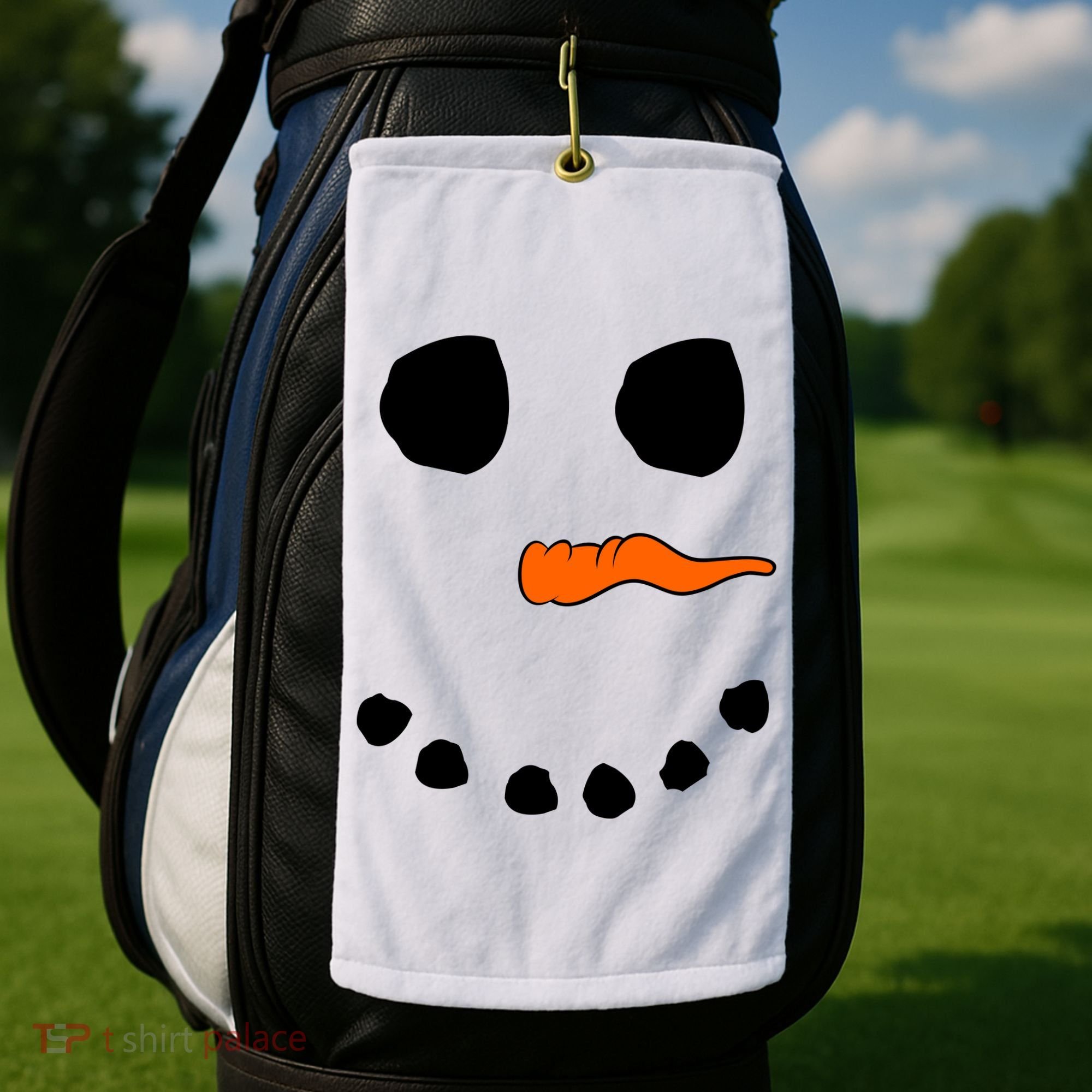 Snowman Big Face Golf Towel