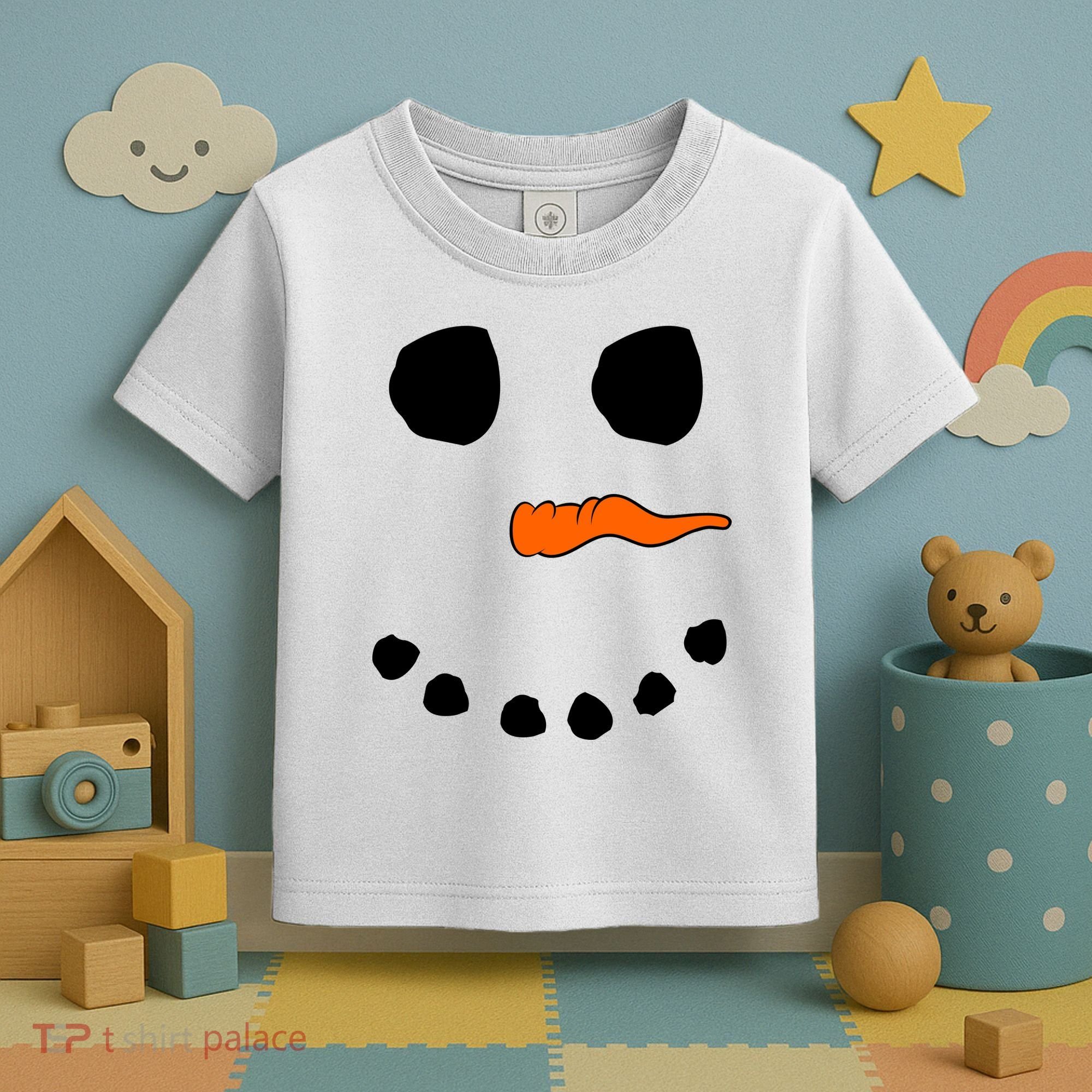 Snowman Big Face Toddler T-Shirt