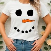 Snowman Big Face Women's T-Shirt thumb 2