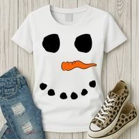 Snowman Big Face Women's T-Shirt thumb 3