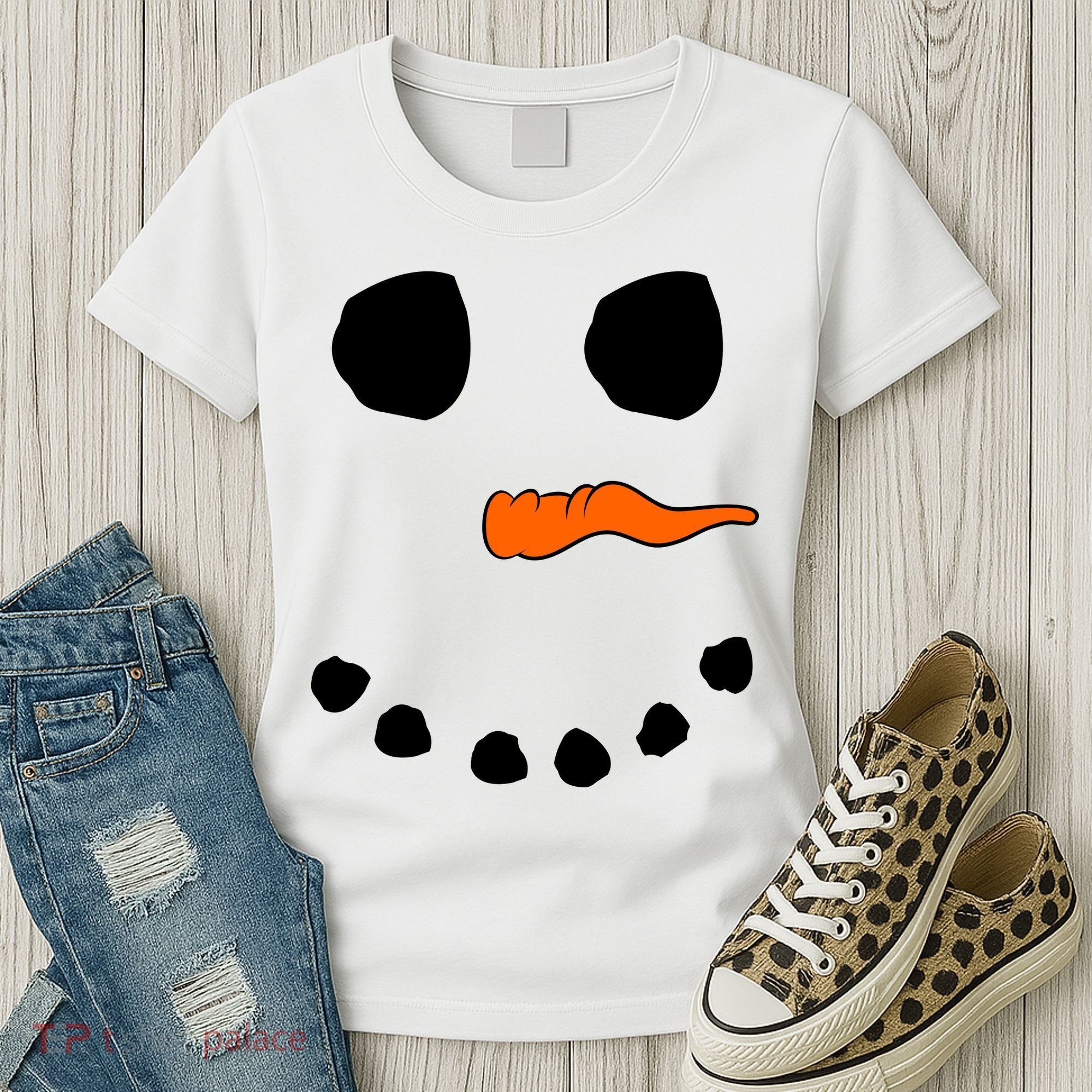 Snowman Big Face Women's T-Shirt