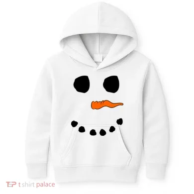 Snowman Big Face Kids Hoodie