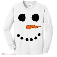 Snowman Big Face Kids Long Sleeve Shirt thumb 0