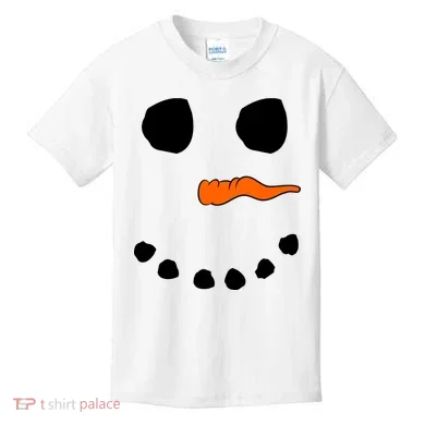 Snowman Big Face Kids T-Shirt
