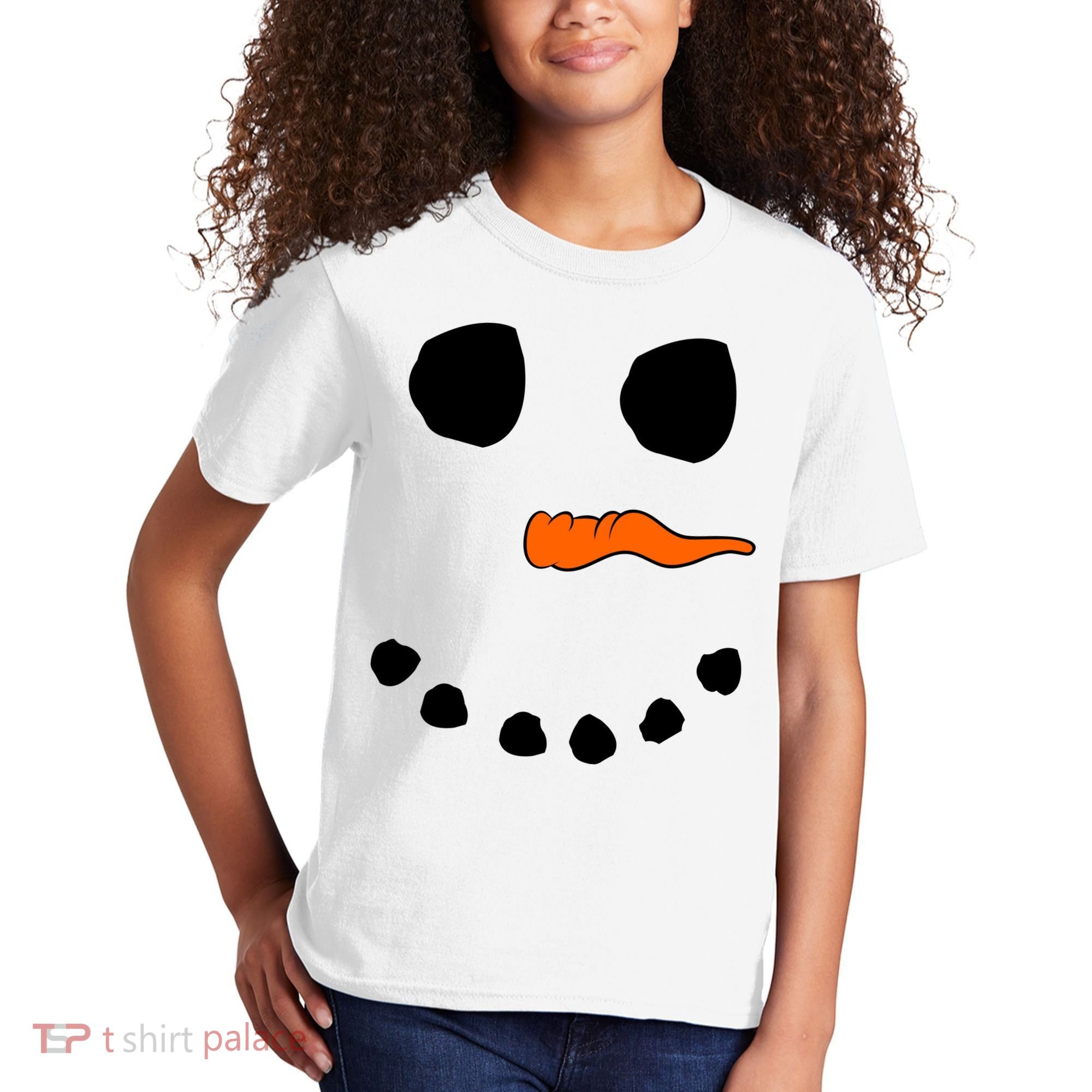 Snowman Big Face Kids T-Shirt