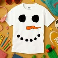 Snowman Big Face Kids T-Shirt thumb 3