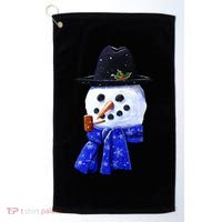 Snowman Smile Golf Towel thumb 0