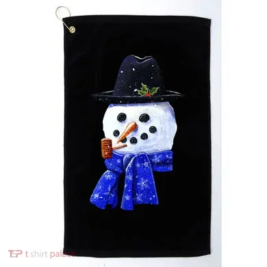 Snowman Smile Golf Towel