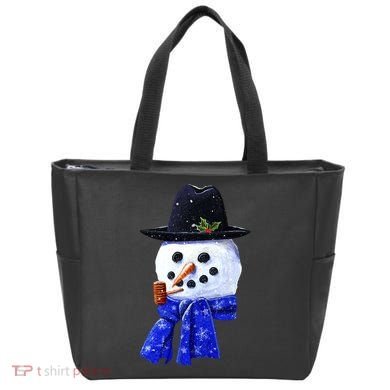 Snowman Smile Tote Bag