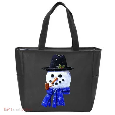 Snowman Smile Tote Bag