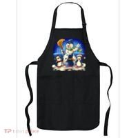 Snowman With Penguins Having Fun Apron thumb 0
