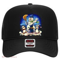 Snowman With Penguins Having Fun Hat thumb 0
