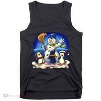 Snowman With Penguins Having Fun Tank Top thumb 0