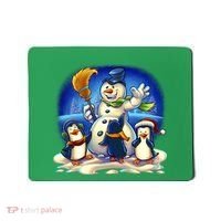 Snowman With Penguins Having Fun Mousepad thumb 0