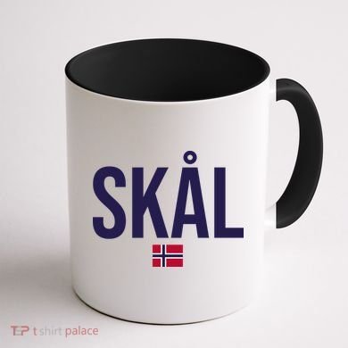 Skal Norwegian Phrase Saying Gift Cheers In Norway Coffee Mug back