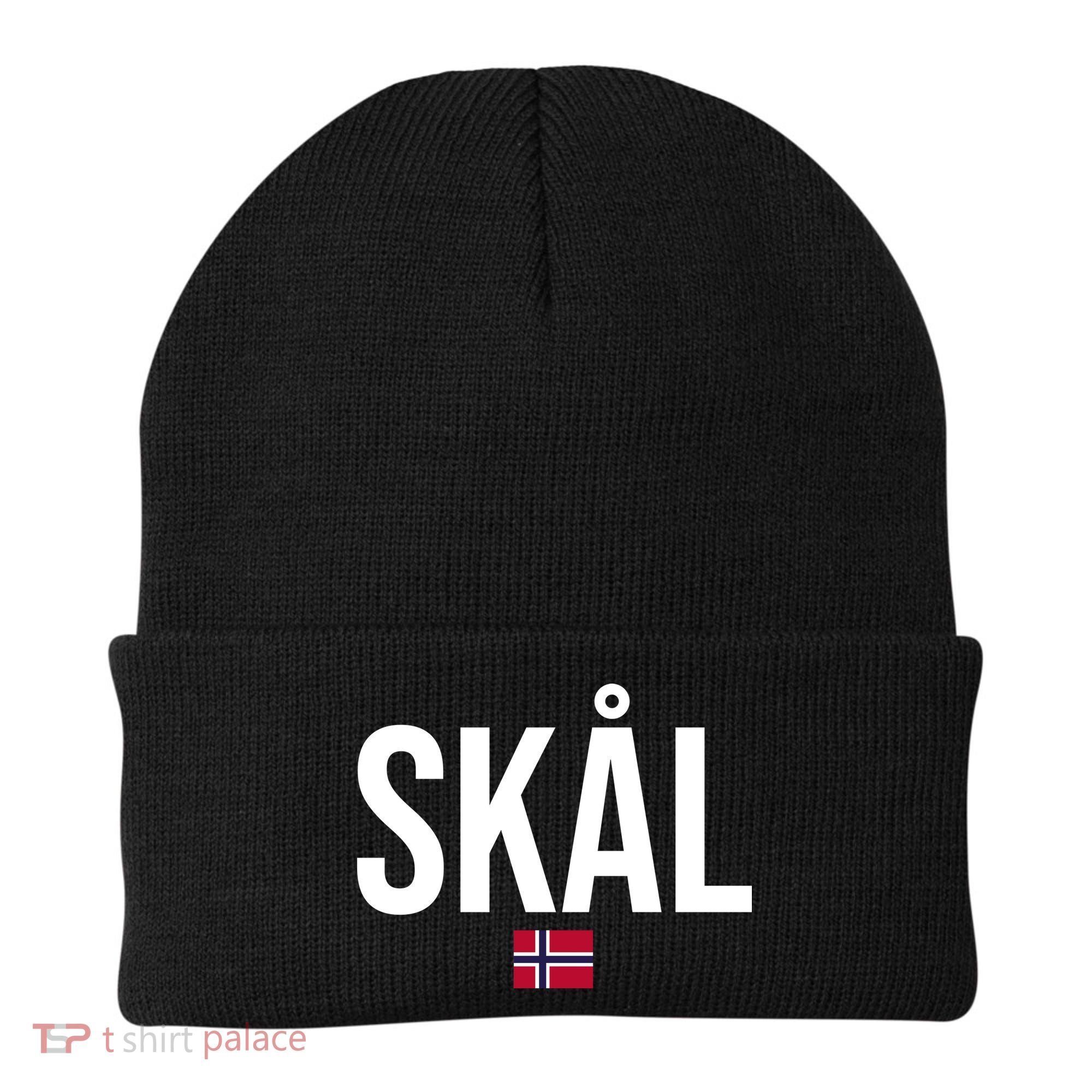 Skal Norwegian Phrase Saying Gift Cheers In Norway Beanie