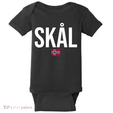 Skal Norwegian Phrase Saying Gift Cheers In Norway Baby Bodysuit