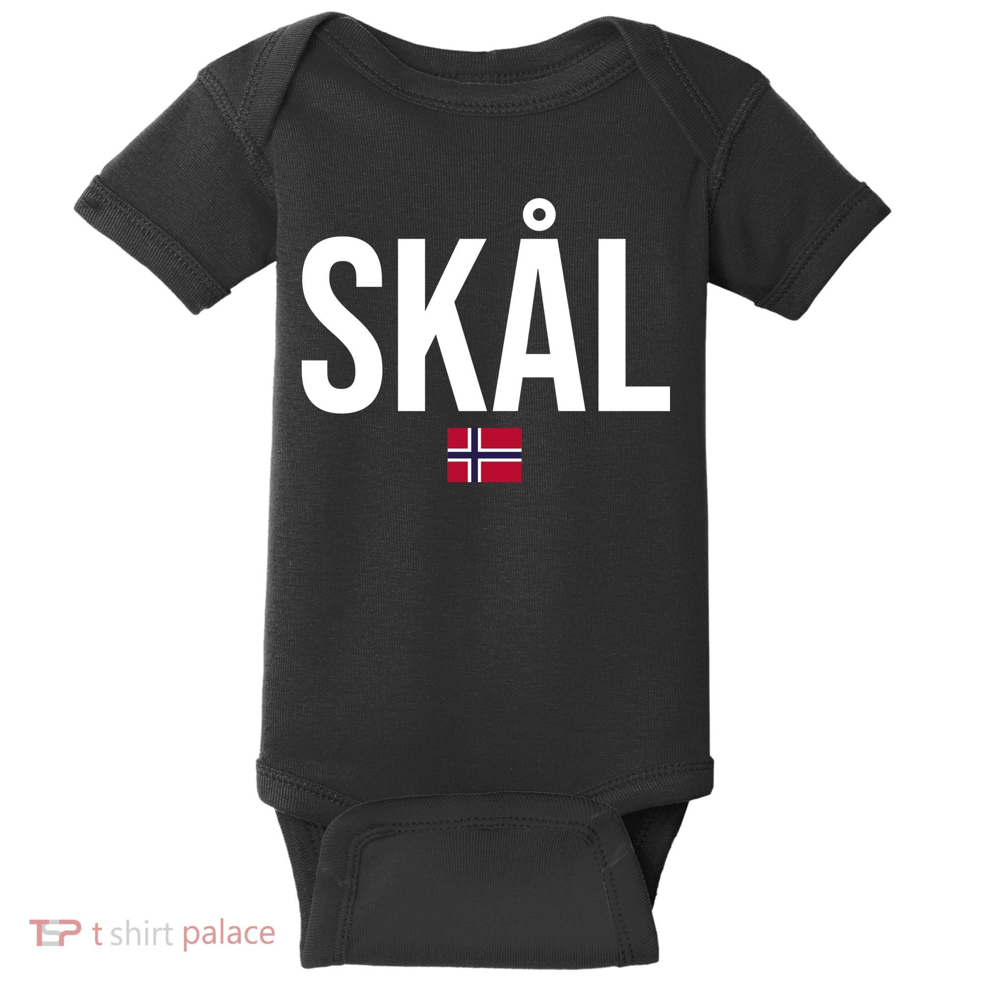 Skal Norwegian Phrase Saying Gift Cheers In Norway Baby Bodysuit
