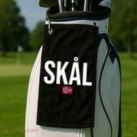 Skal Norwegian Phrase Saying Gift Cheers In Norway Golf Towel thumb 2