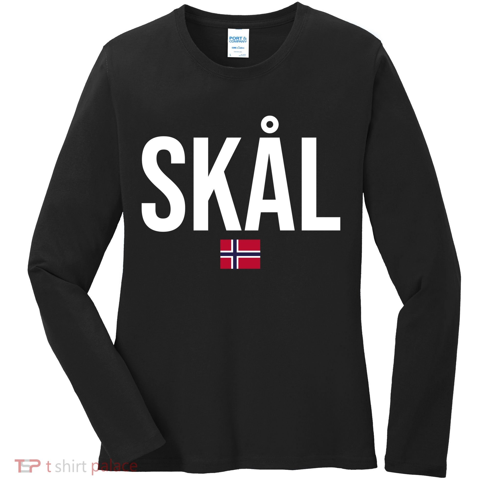 Skal Norwegian Phrase Saying Gift Cheers In Norway Women's Long Sleeve Shirt