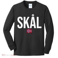 Skal Norwegian Phrase Saying Gift Cheers In Norway Kids Long Sleeve Shirt thumb 0