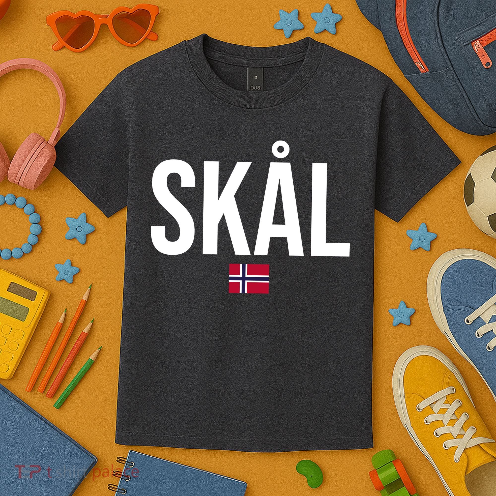 Skal Norwegian Phrase Saying Gift Cheers In Norway Kids T-Shirt