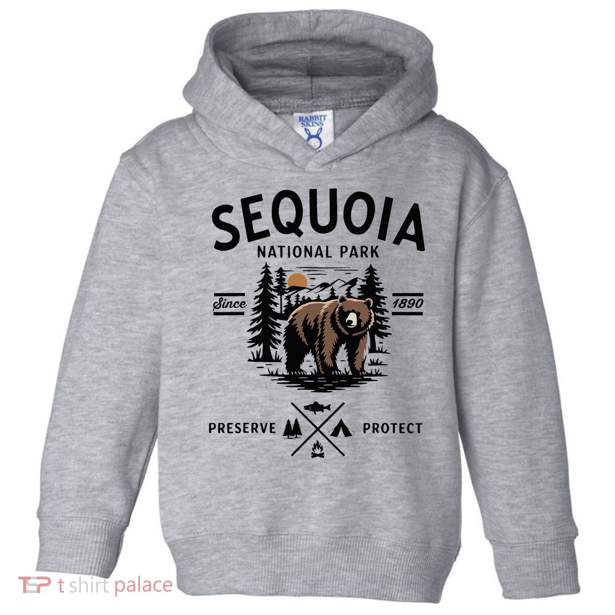 Sequoia National Park Grizzly Bear Camping California 1890 Toddler Hoodie