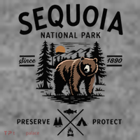 Sequoia National Park Grizzly Bear Camping California 1890 Toddler Hoodie thumb 2