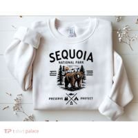 Sequoia National Park Grizzly Bear Camping California 1890 Sweatshirt thumb 2