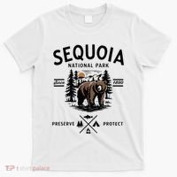Sequoia National Park Grizzly Bear Camping California 1890 T-Shirt thumb 0