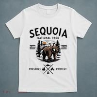 Sequoia National Park Grizzly Bear Camping California 1890 T-Shirt thumb 5