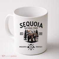 Sequoia National Park Grizzly Bear Camping California 1890 Coffee Mug thumb 0