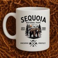 Sequoia National Park Grizzly Bear Camping California 1890 Coffee Mug thumb 2