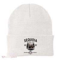 Sequoia National Park Grizzly Bear Camping California 1890 Beanie thumb 0