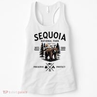 Sequoia National Park Grizzly Bear Camping California 1890 Women's Tank Top thumb 0