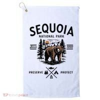Sequoia National Park Grizzly Bear Camping California 1890 Golf Towel thumb 0