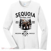 Sequoia National Park Grizzly Bear Camping California 1890 Women's Long Sleeve Shirt thumb 0
