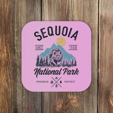 Sequoia National Park Novelty Hiking Camping Coaster