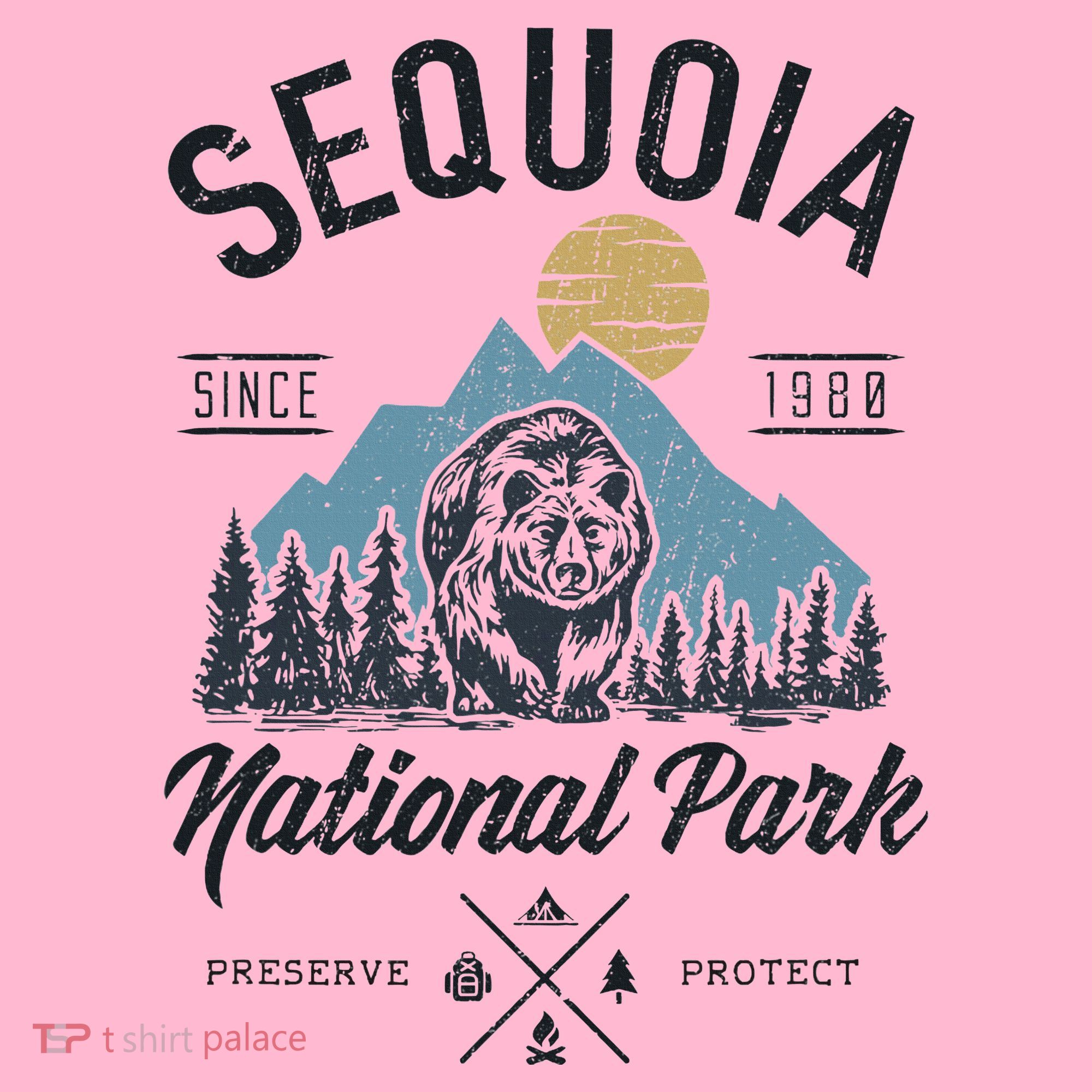 Sequoia National Park Novelty Hiking Camping Coaster