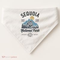 Sequoia National Park Novelty Hiking Camping USA-Made Doggie Bandana thumb 0