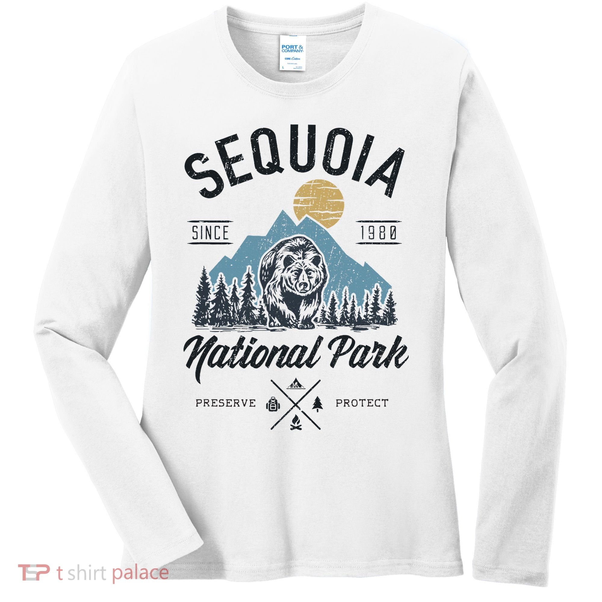 Sequoia National Park Novelty Hiking Camping Women's Long Sleeve Shirt