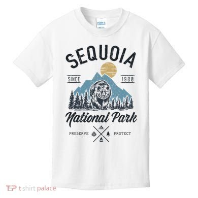 Sequoia National Park Novelty Hiking Camping Kids T-Shirt