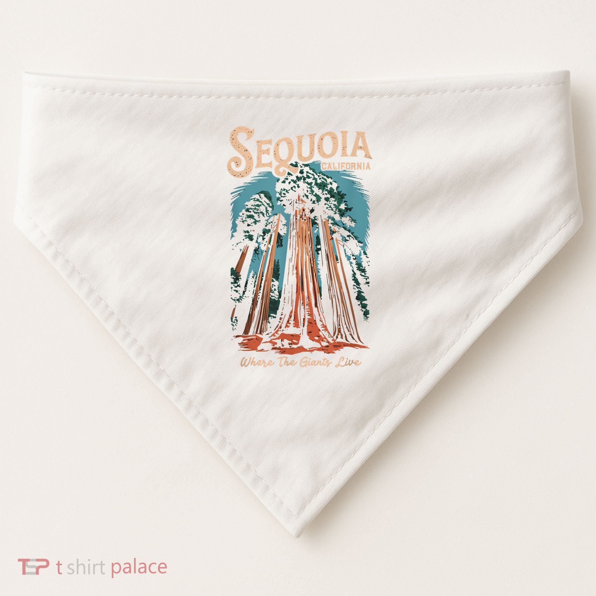 Sequoia National Park California Giant Tree Outdoors USA-Made Doggie Bandana